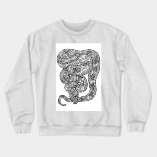 Mosaic Black and White Python Crewneck Sweatshirt